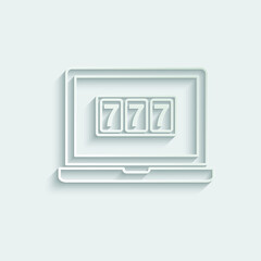 online casino badge, seven, symbol of gambling vector