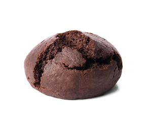Tasty chocolate brownie cookie isolated on white background