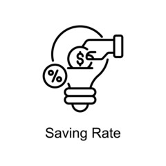 Saving Rate Vector Outline icons for your digital or print projects.