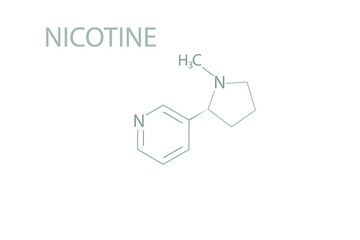 Nicotine molecular skeletal chemical formula.	