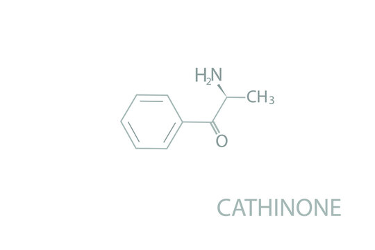 Cathinone molecular skeletal chemical formula.	