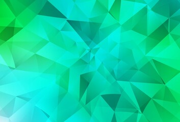 Light Green vector gradient triangles template.