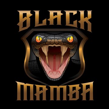Black Mamba Mascot Logo Design