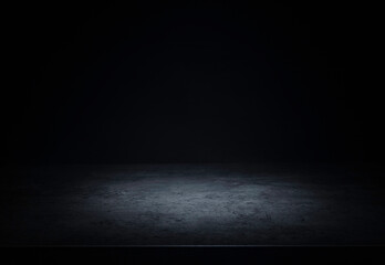 Featured product showcase. Studio room black background. Use as montage for product display