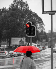 rain red umbrella Swazi