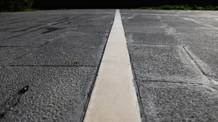 road with lines in the meddle 