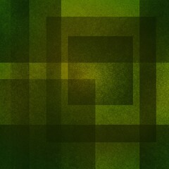Olive yellow green background with blur, gradient and grunge texture. Geometric pattern of rectangles, squares and straight stripes. Checkered texture for graphic design. Space for conceptual ideas. 