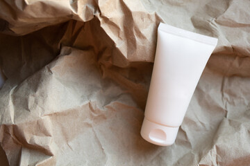 White tube of cream mock-up, design ready cosmetic and care product packaging