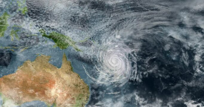 Close upto a Cyclone near Australia