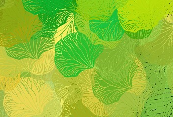 Fototapeta na wymiar Light Green, Yellow vector texture with abstract forms.