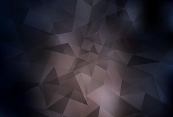 Dark Brown vector abstract mosaic background.