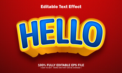 Hello 3D Editable Text Effect