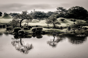 Tradititional Japanese Garden in Kumamoto - Suizenji