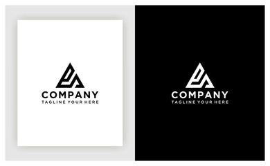 Outstanding professional elegant trendy awesome artistic black and white color AP PA initial based Alphabet icon logo.