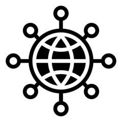 network internet globe circle connect connection connected server core service web development icon
