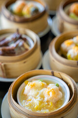 Steamed Dim Sum in chinese restaurant