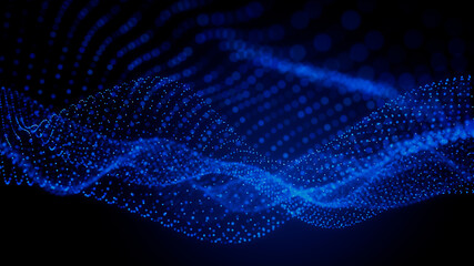 Abstract Medical Technology background. Blue, Health, Science and Research concept. 3D Render.