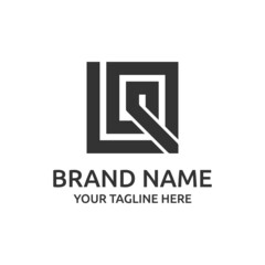 letter L Q monogram logo design