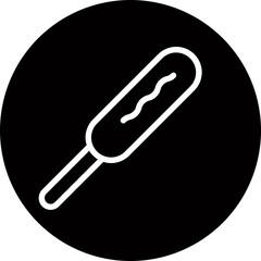 corndog glyph icon