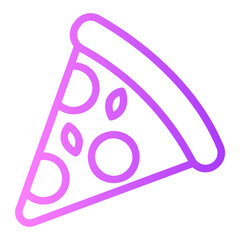 pizza gradient icon