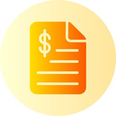 invoice gradient icon