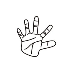 Fototapeta premium Hand palm lines illustration isolated on white background