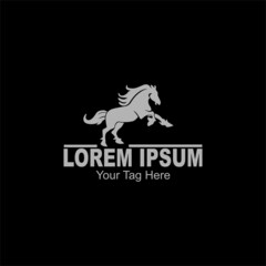 Horse logo vector jump luxury speed
