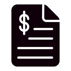 invoice glyph icon