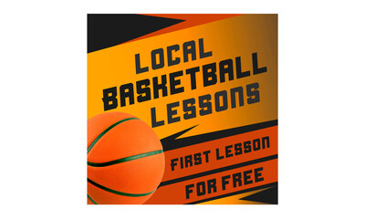Basketball Sports Lessons  Social Media Instagram and Facebook Post