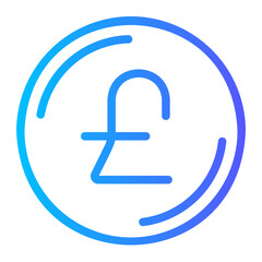 pound sterling gradient icon