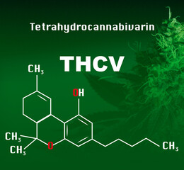 PrintChemical formulas of natural cannabinoids in cannabis THCV Tetrahydrocannabivarin 