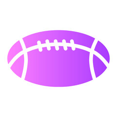 rugby ball gradient icon