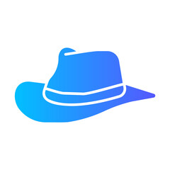 cowboy hat gradient icon