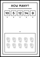 How many Coffin, game for children. Vector illustration, printable worksheet
