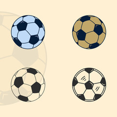 set of icon soccer ball vector illustration template icon graphic design. bundle collection of sport sign or symbol for club or team league and competition concept