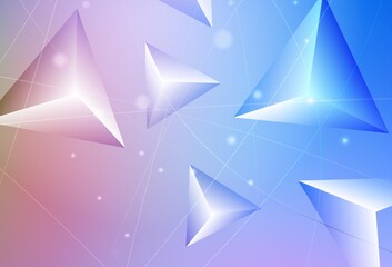 Light Blue, Red vector abstract mosaic backdrop.