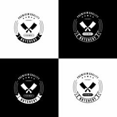 The Butchery - vintage logo concept. Logo of Butchery meat shop with Meat knives. Butchery logo template. Vector illustration