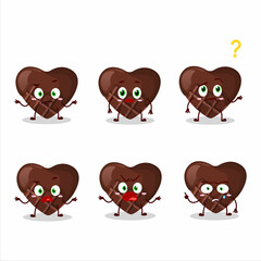 Cartoon character of chocolate love with what expression