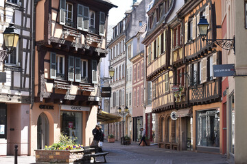 アルザス地方のコルマールの街並み