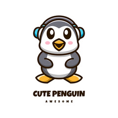 Illustration vector graphic of Cute Penguin, good for logo design