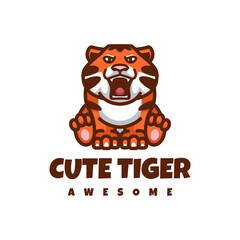 Illustration vector graphic of Cute Tiger, good for logo design