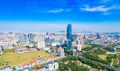 Fototapeta na wymiar Urban scenery of Wuzhong District, Suzhou City, Jiangsu Province
