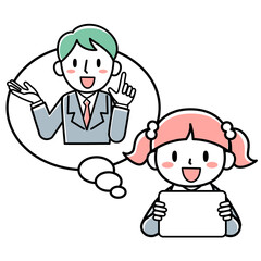 タブレットを使ってリモート授業を受ける子ども