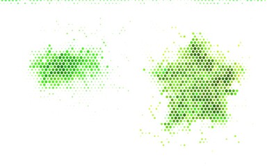Light Green vector Abstract illustration with colored bubbles in nature style.
