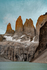 The three towers of Torres del Paine National Park