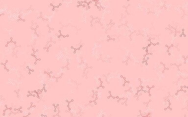 Light Pink, Red vector background with forms of artificial intelligence.