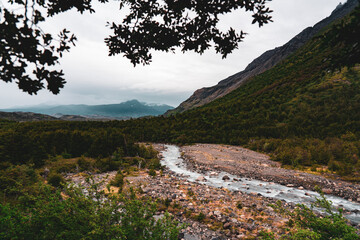 Mountain stream in patagonia