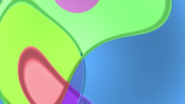 Fl&uuml;ssige Farben spielen miteinander Hintergrund FHD