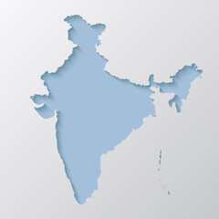 Obraz premium Vector outline map India with creative shadow