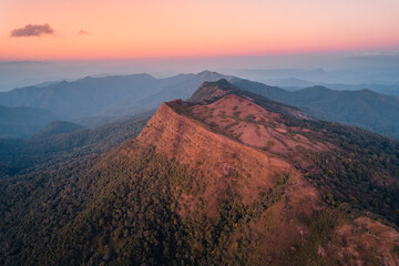  evening scenery,mountains in the evening high angle